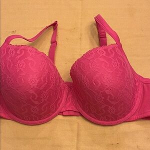 Cacique Vibrant Pink Lace Bra Size 42DD